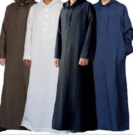 Custom Islamic Clothing Ethiopia Muslim Jelbya Abaya Plain Caftan Thobe Saudi Arabic Men Robe
