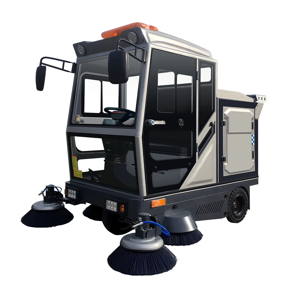 Electric Street Floor Sweepers Ride on Road Sweeper Machine