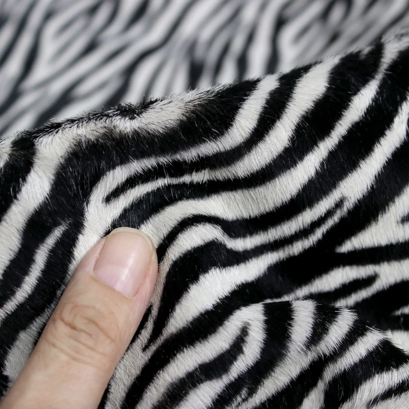 Soft and silky hair on zebra print genuine cowhide, large sizes,1.2-1.4mm