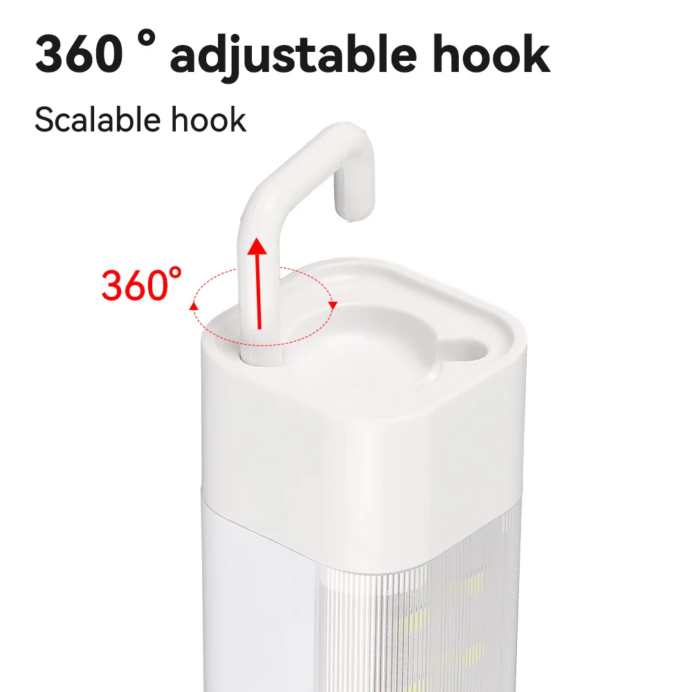 Rechargeable LED Camping Light Portable USB Rechargeable Battery Emergency Flashlight Tube Camping Lamp LED for Camping Fishing
