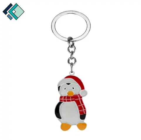 
Fashion Jewelry Accessories Enamel Metal Keychain Penguin Polar Bear Keyholder Ring Lovely Gift for Kids Custom Cute Keyring 