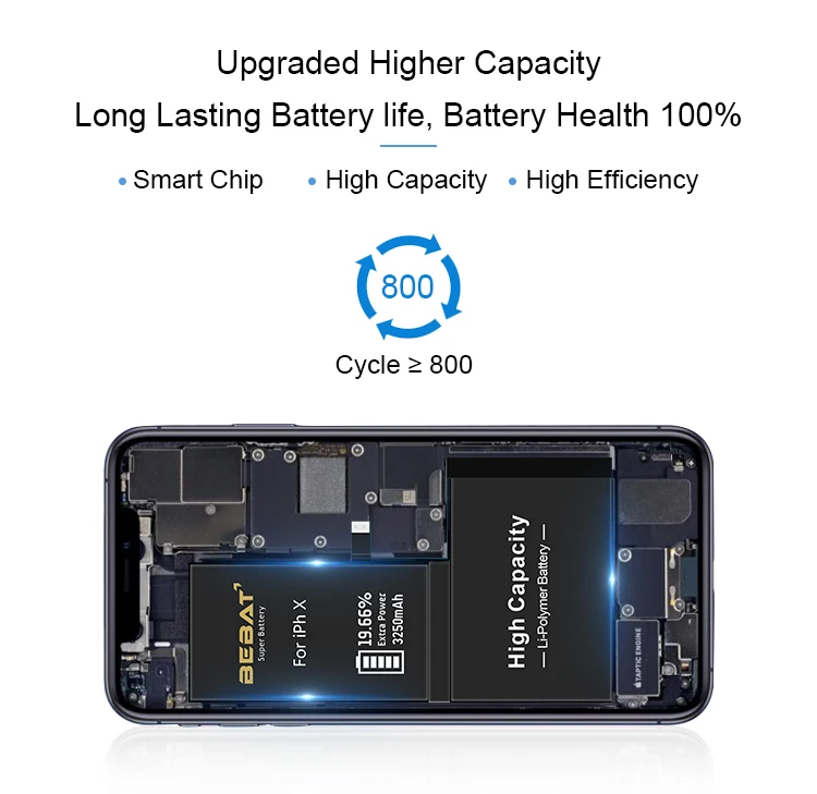  Customized OEM Mobile Phone Replacement Battery For iphone X