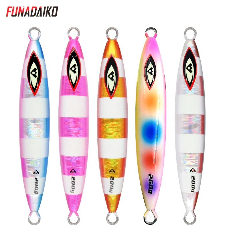 Светящиеся жесткие приманки FUNADAIKO 150 г/200 г/260 г/330 г для морской воды металлические