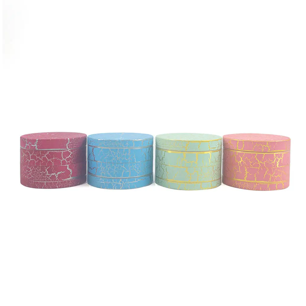 Hot Sale 2 Part Cute Cartoon Pink VA Square Hemp Grinder Herb Storage 4 Layer Alloy Herb Grinder 76mm-Herb-Grinder