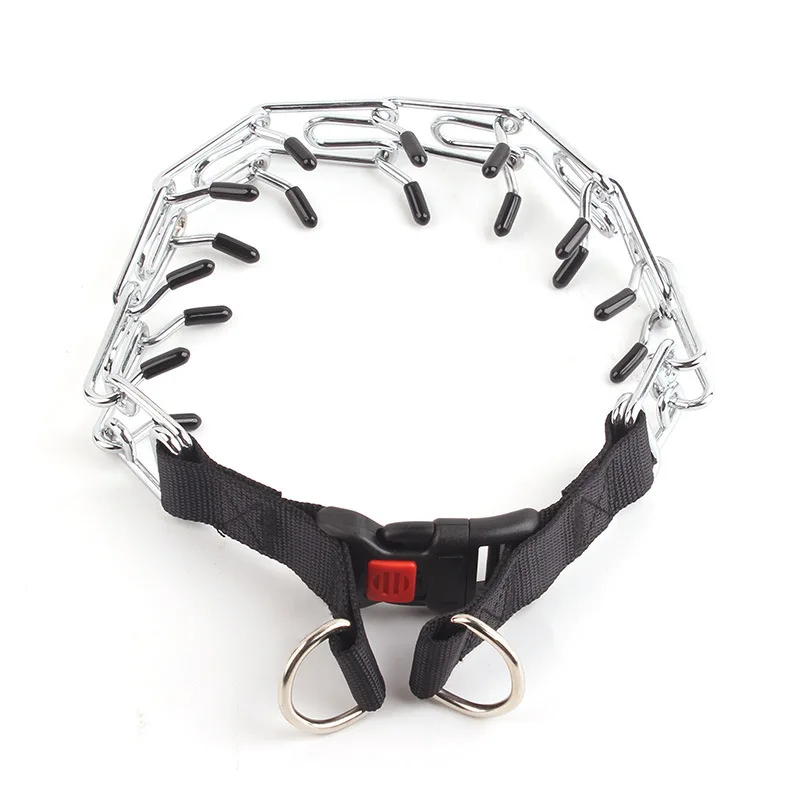 Dog Choke Pinch Training Collar Adjustable Stainless Steel Links with Quick Release Snaps Buckle Dog Prong Collar