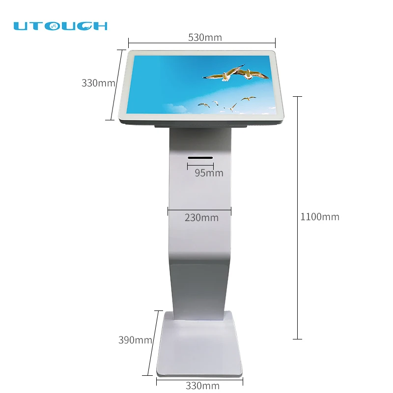 Wireless bank waiting system token touch screen machine queue ticketing kiosk