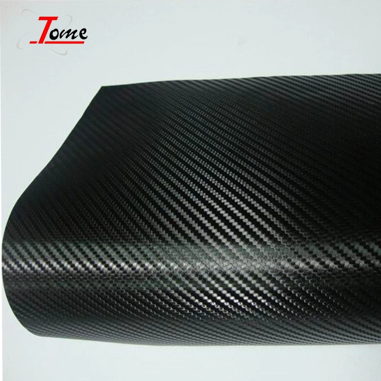 3D carbon fiber vinyl wrap, bubble free self adhesive carbon fiber, auto carbon paper