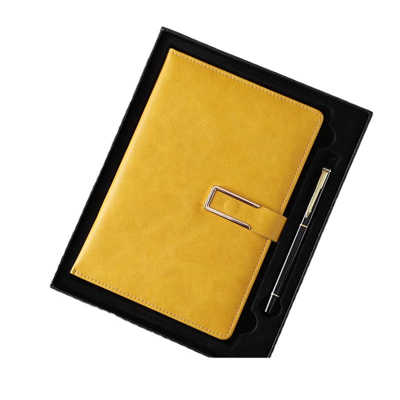 
customized LOGOWholesale notebook A5 for notebook gift set with pu leathre hardcover luxury notebook for office stationery 