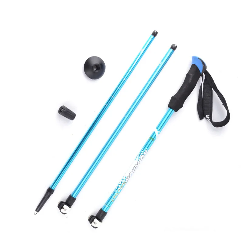 7075 Aviation Aluminum Alloy 3 Sections Telescopic Climbing Trekking Pole For Hiking Men and Women Fashion Walking Stick