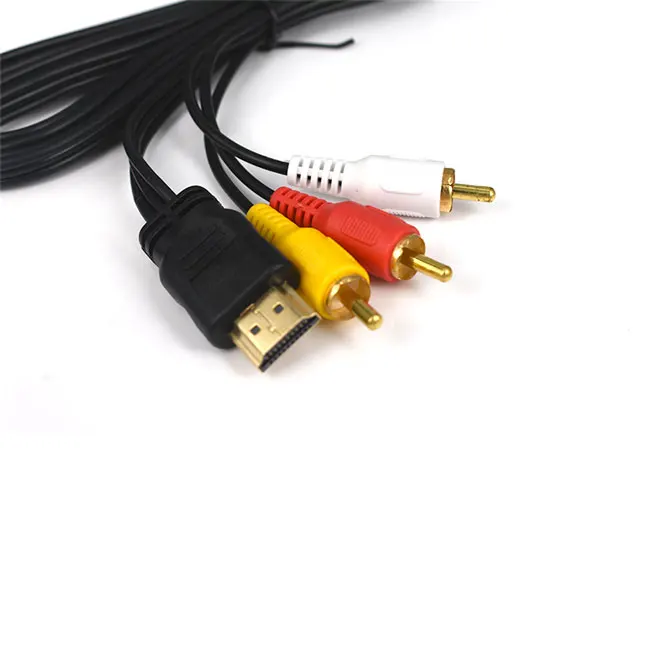  HDTV к 3rca Видео Аудио AV преобразователь адаптер композитный кабель совместимый с TV DVD 1080p 1 5