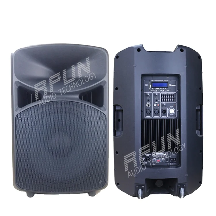 
Competitive price 60OZ ferrite 250W RMS p audio 15 inch speakers price dj usb speaker box with fm radio 