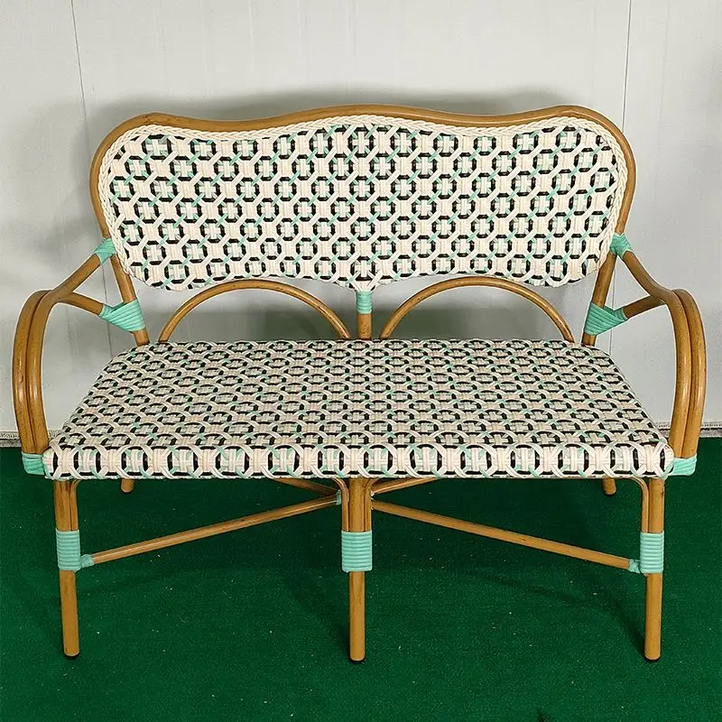 B&B Outdoor Rattan Sofa American Cafe Milk Tea Shop Restaurant Outside French Garden Bamboo Rattan Chair