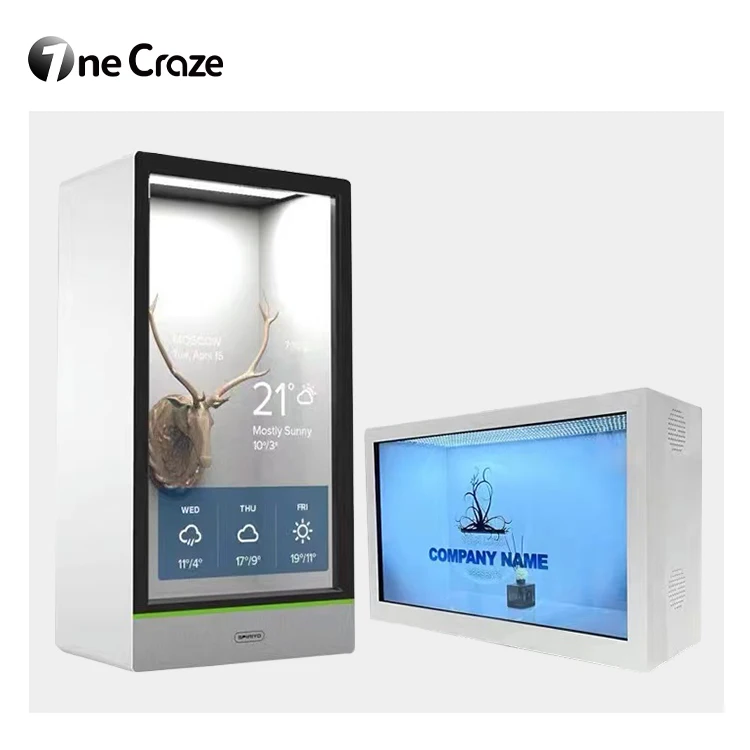 Multi size customization 3d holographic touch screen box 3d hologram interactive transparent lcd display showcase holobox