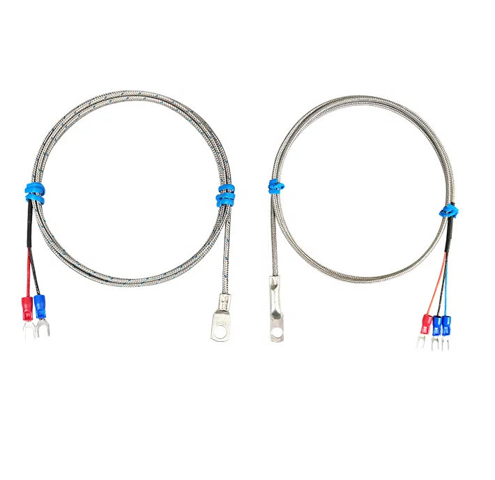MTS100:Industrial Class A 3 wire pt1000 pt-100 pt 100 probe pt100 rtd temperature sensor with silver plated PTFE shielded wire