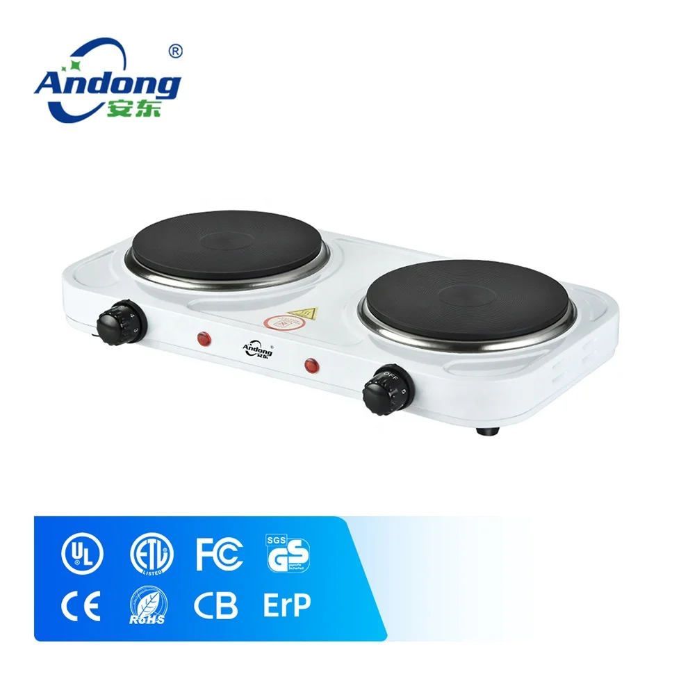 Кухонная Плита Andong 2000 Вт, электрическая плита с двумя горелками
