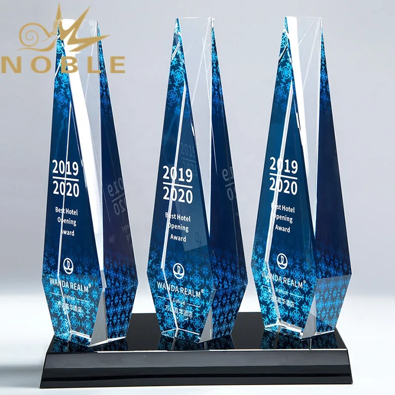 
Hot selling new design Popular Custom crystal award with color printing 