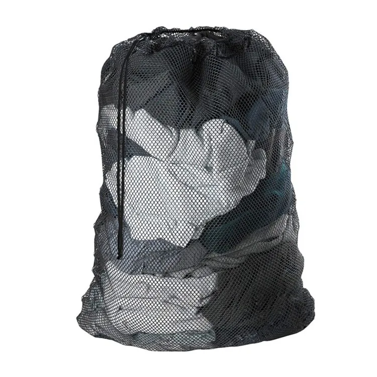 
Heavy duty large mesh laundry wash storage bag with drawstring 
