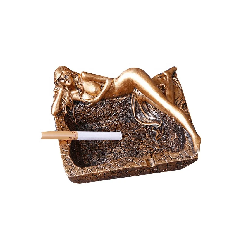 Creative Smoking Resin Beauty Ashtray Home Decor European Style Ashtray Ornaments Best Gifts for Friends