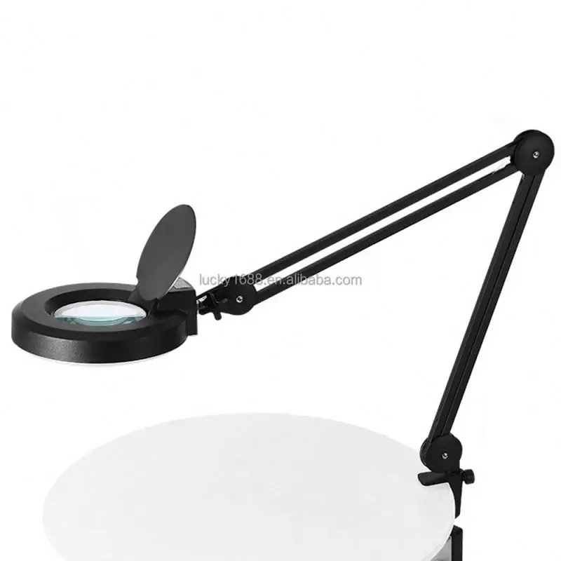 Wholesale Cheap Folding Stand Desktop Illuminated Skin Inspection Analyzer Magnifying Glass With Led Lamp