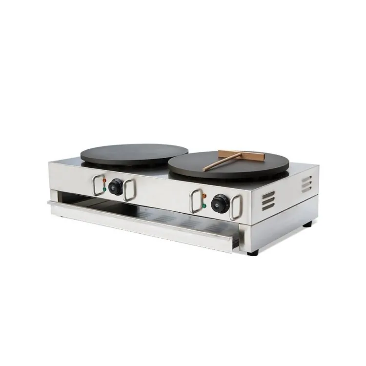 Professional Commercial Automatic Adjustable Temperature crepe rolling machine pancake pan rotating crepe maker