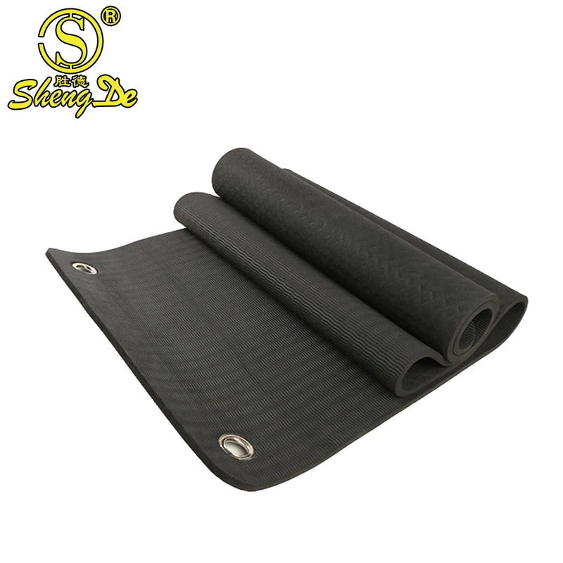 Wall Holder Double Face Tie Dye Wave Custom Logo Hangable Yoga Mat With Hanget Eyelet And Hanger Hole, Pilates Mat For Hanging