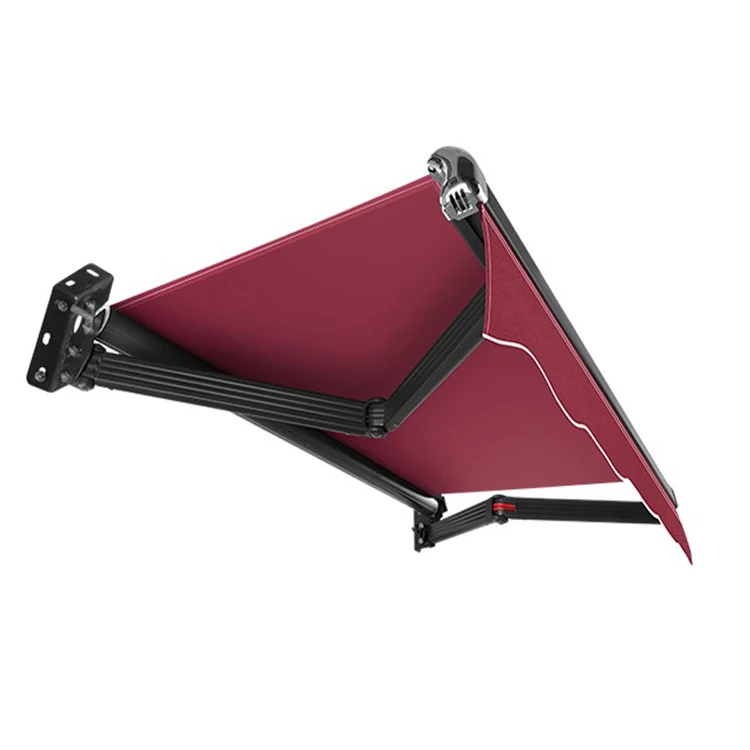 Aluminum folding arm awning motorized retractable awnings full cassette awning