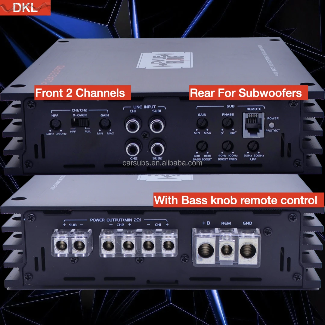 Pyle Audio Car Speakers Amplifier TDA8954  Half Bridge 3 Channels RMS 135W 2CH 400W 1CH Subwoofer Box Car Amplifier Class D