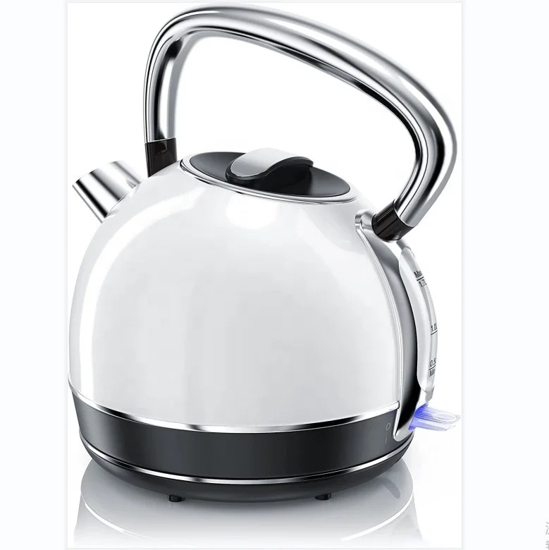 2023 High-Quality Retro Stainless High-Capacity Steel Electric Kettle In Vintage Style