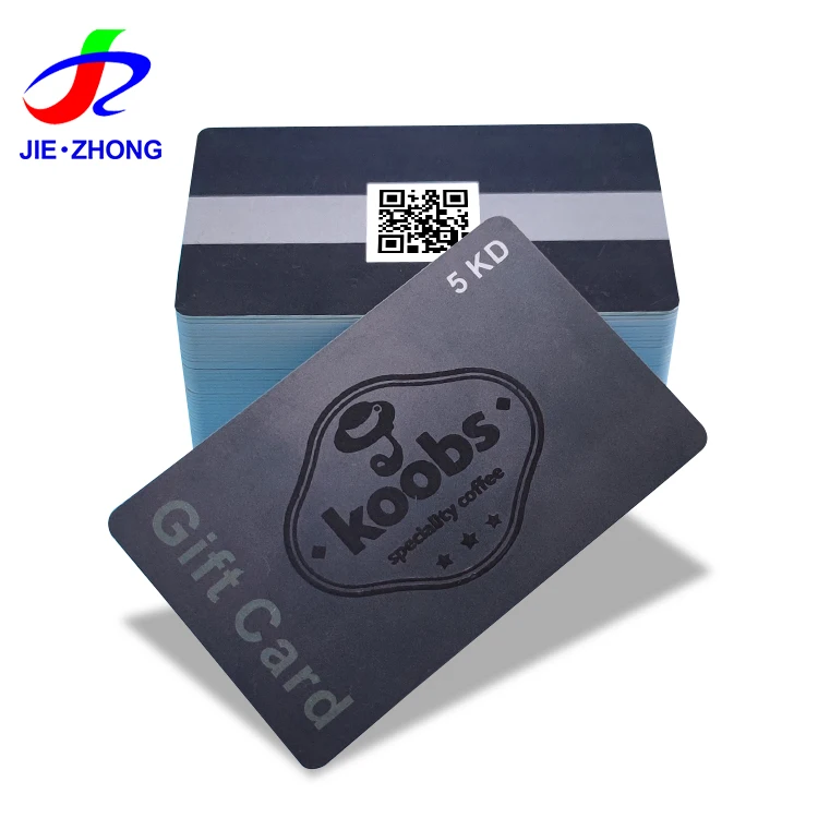 Custom Print CR80 PVC Plastic Scratch QR Code Gift Card With Magnetic Stripe