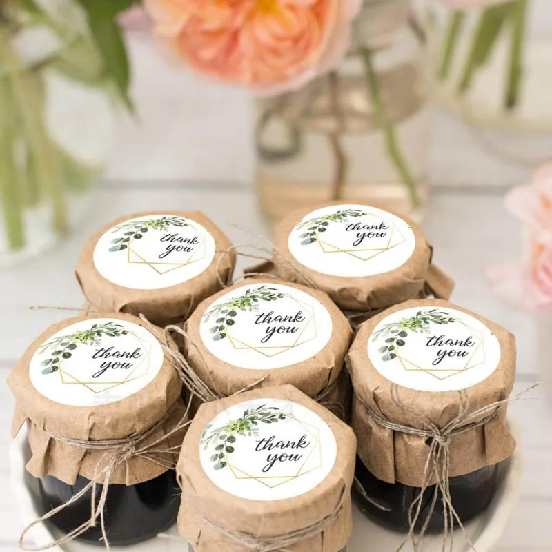 1 inch Thank You for My Small Business Stickers Paper Thank You Label Sticker Rainbow Silver Roll Adhesive Shipping Mail Labels