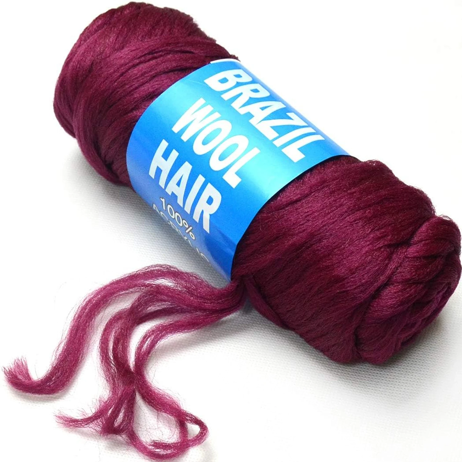 Brazilian Wool Hair Yarn 100% Hand Knitting Wool Braiding Hair for African Crochet Hair Jumbo Braid