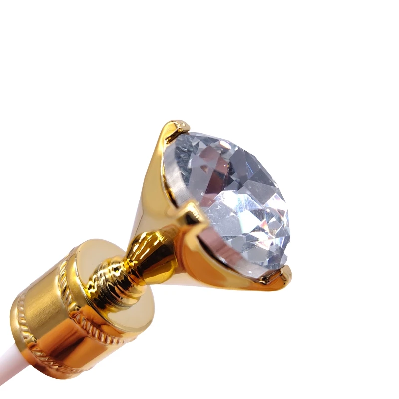 Custom private label new 2ml - 3ml luxury clear empty diamond cap / top cosmetic plastic lip gloss tube container with wand