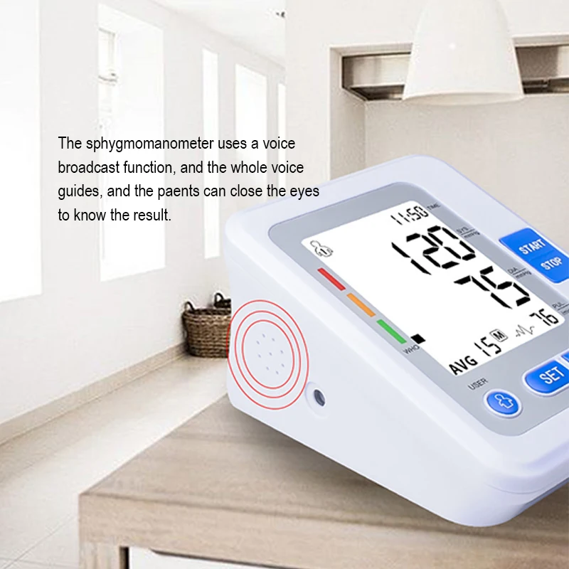 High Arm Ambulatory Smart Heart Rate Monitor Sphygmomanometer Blood
