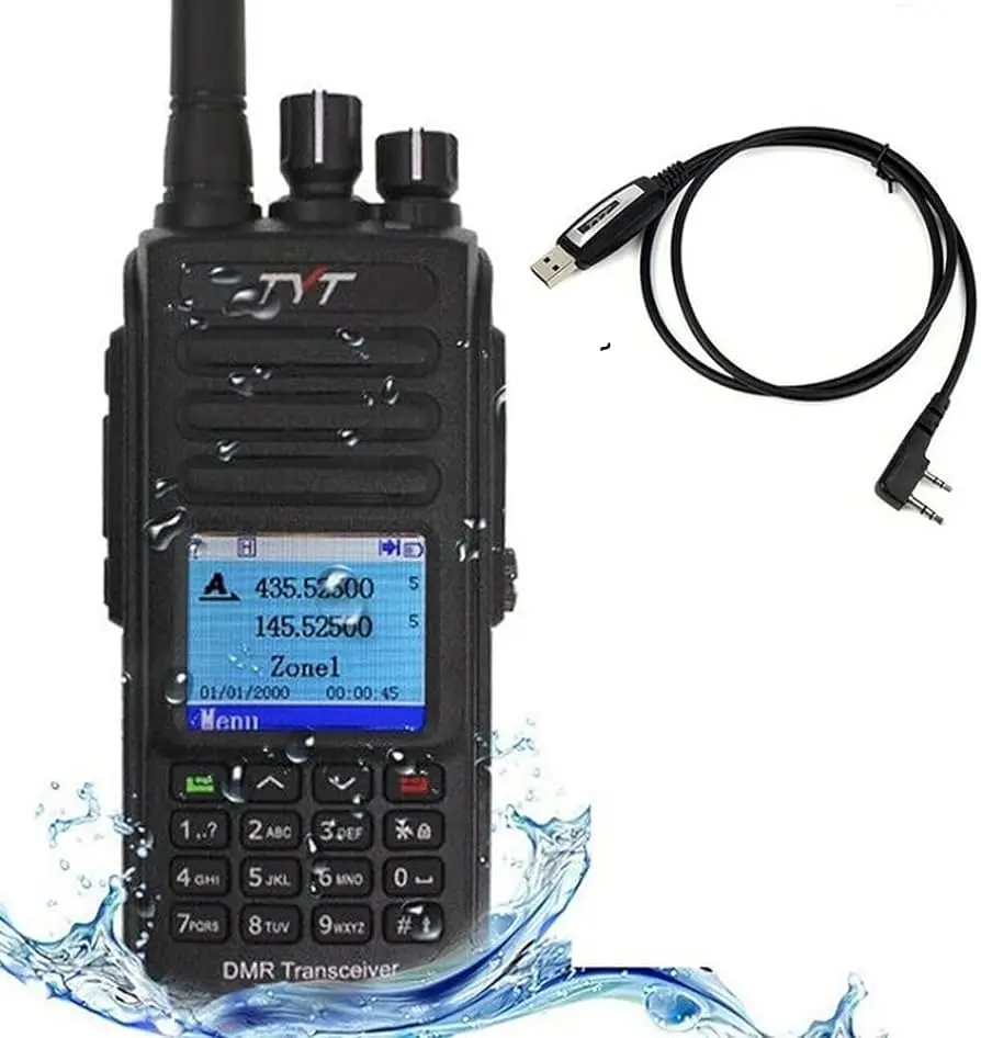 Оптовая продажа MD-UV390 рация TYT IP67 водонепроницаемая Dmr цифровая двухсторонная Radios10W Walkie Talkies VHF UHF шифрование