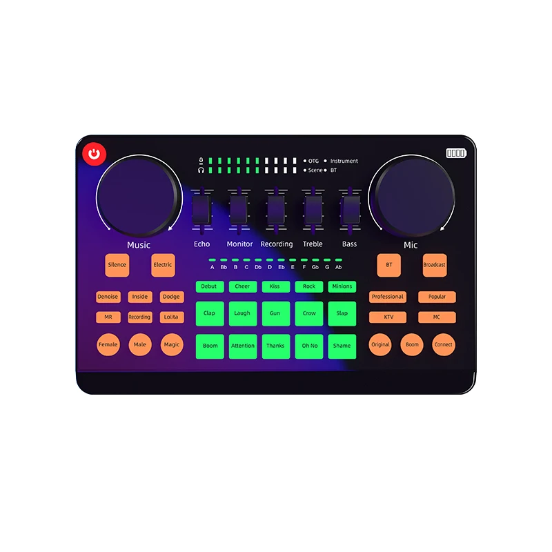 OEM внешняя звуковая карта V8 профессиональная студийная запись живого шоу для мобильного телефона Android Iphone IOS Звуковая карта для прямой трансляции