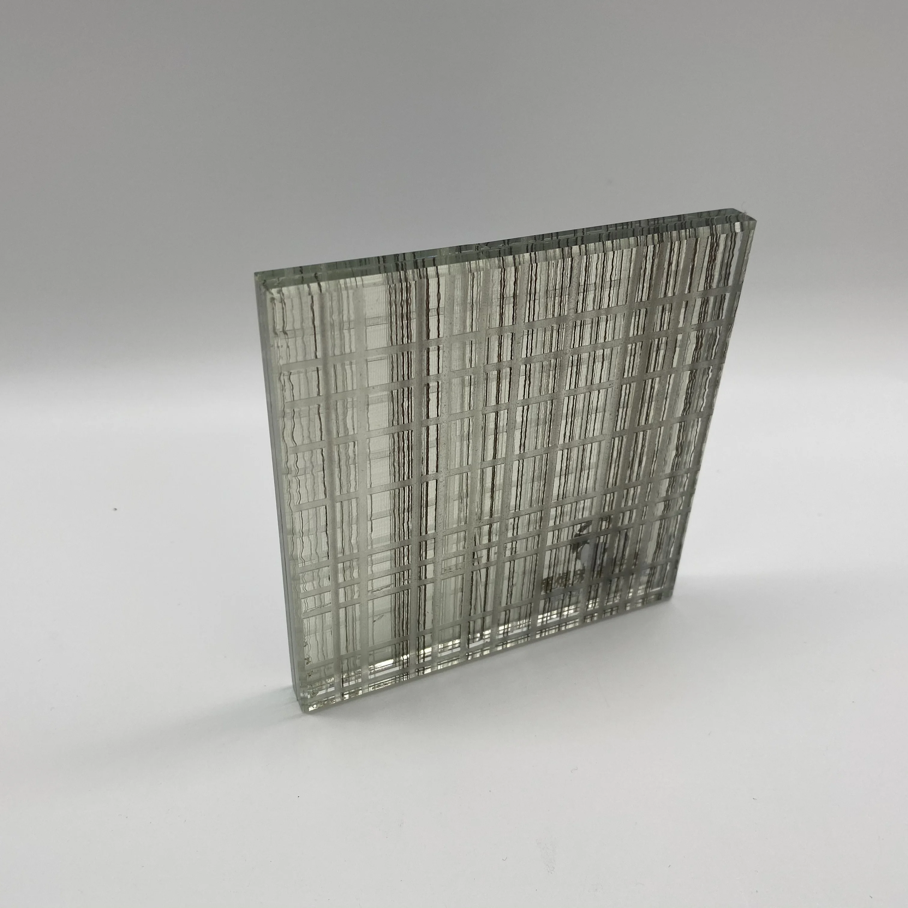5mm, 6mm, 8mm, 10mm tempered decorative gold wire mesh Laminated Glass customized