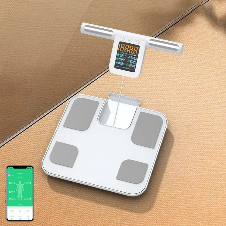 Красочный экран Интеллектуальный биоимпедансный экран умный цифровой 8 электродов весовые весы с ручкой