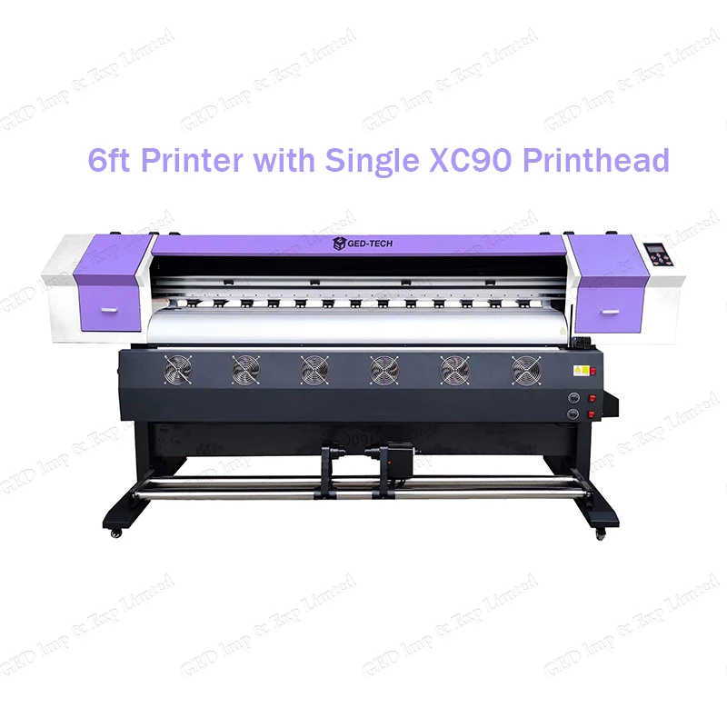 Guangzhou GEDTech 6ft 6.2ft Single XC90  Textile Fabric Large Format Printer 10ft  i3200 Printhead  Eco Solvent Printer Machine