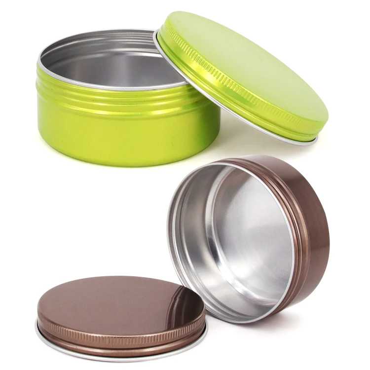 Алюминиевые штабелируемые косметические банки, оптовая продажа, алюминиевая металлическая упаковка, косметическая жестяная банка