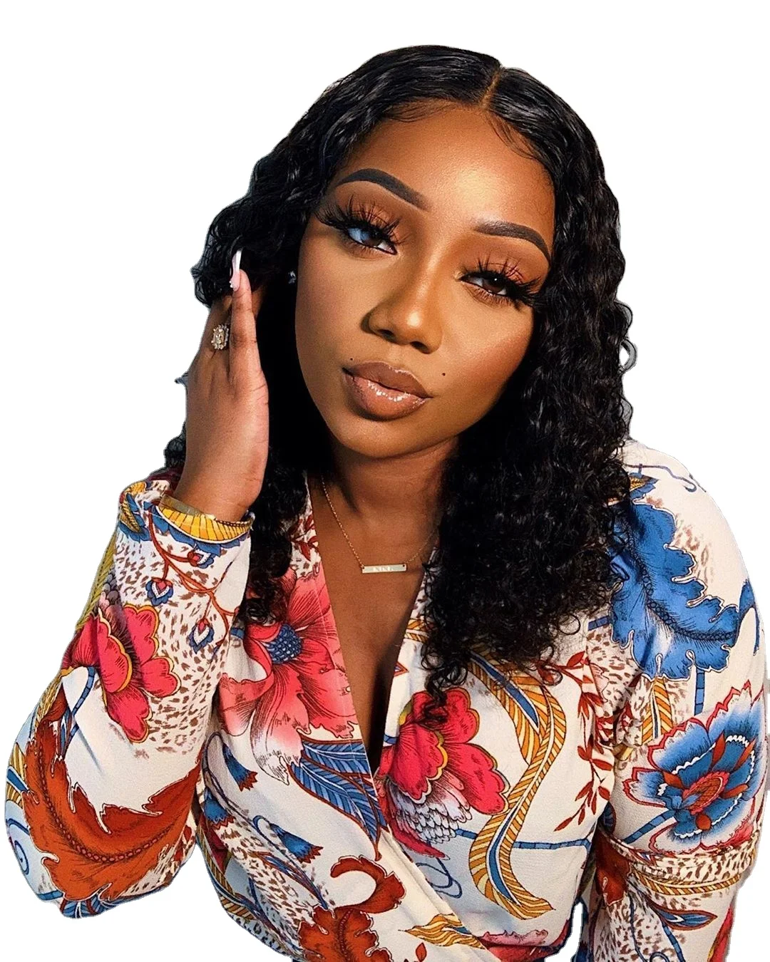 iFiner Qingdao Blueforest High Quality 14 Inch Small Kinky Curly Full Lace Wig With Human Hair In Malaysia Kuala Lumpur
