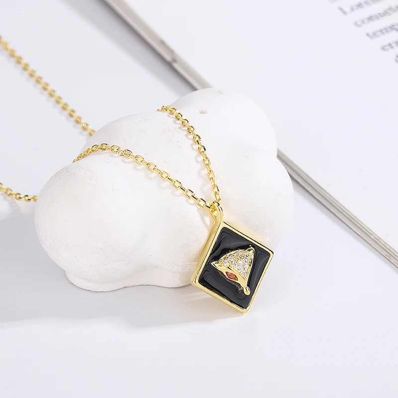 Hot selling 925 sterling silver bull head enamel animal pendant high jewelry necklace