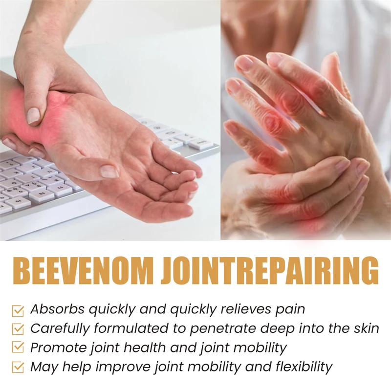OUHOE 20g bee venom joint repairing recovery gel chronic pain relieving cysts edema eliminating aching muscle soothing gel