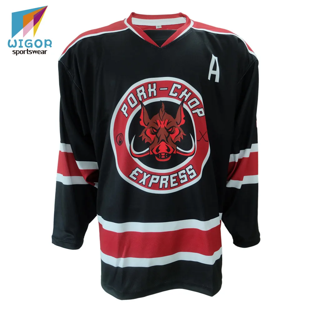 China hockey uniform manufacturer 100% polyester high quality custom sublimation team hockey jersey