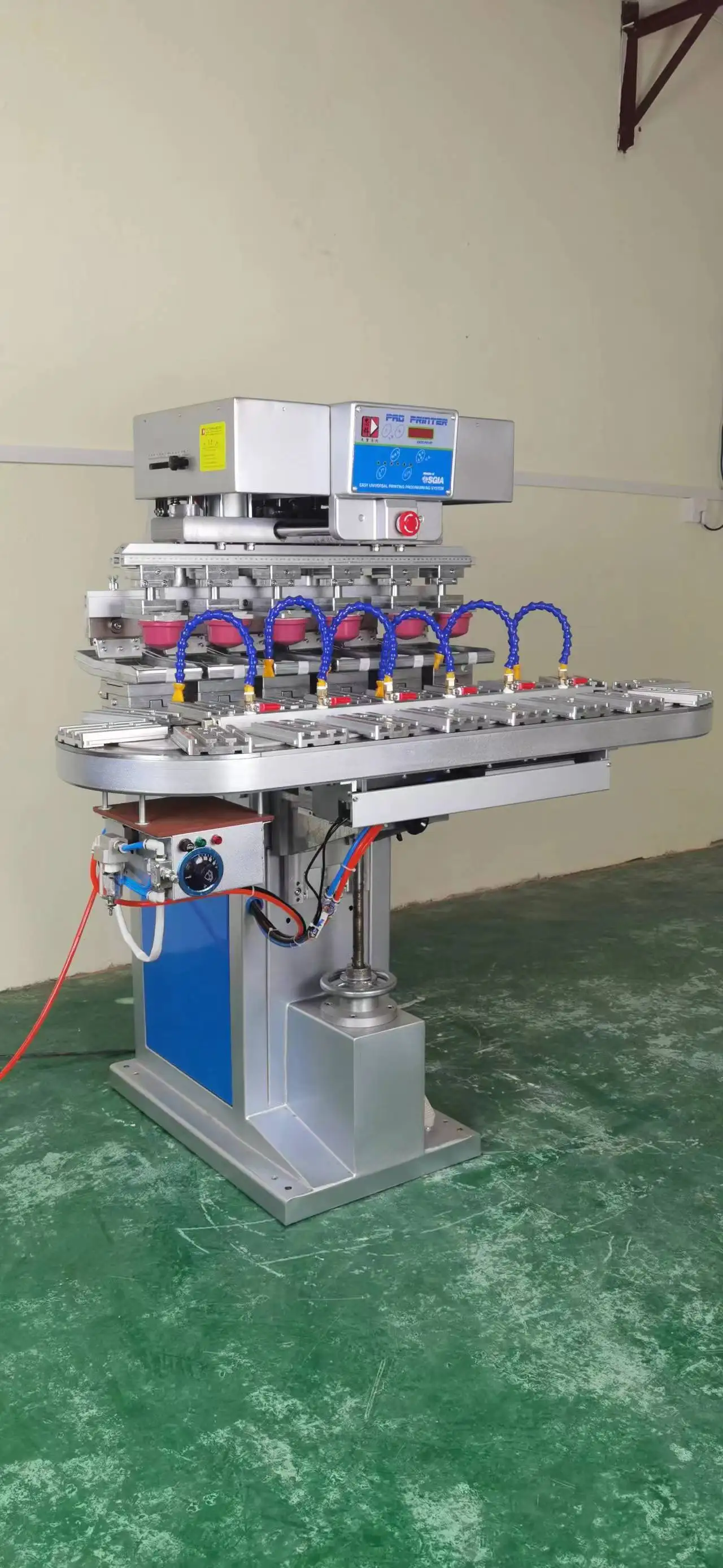 Premium Packaging Labels Printer Automatic Ink Pneumatic Label Six Color Pad Printing Machine for Products