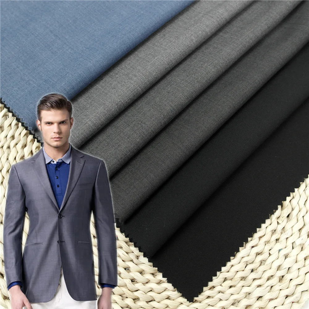 Polyester Viscose Twill Fabric Plain Dyed Stretch Tweed for Boys and Girls Suits Appropriate for Hospital Use
