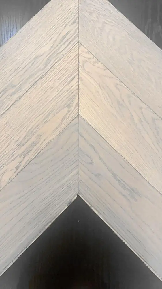 classical 60 degree selected grade greyish oak chevron parquet flooring