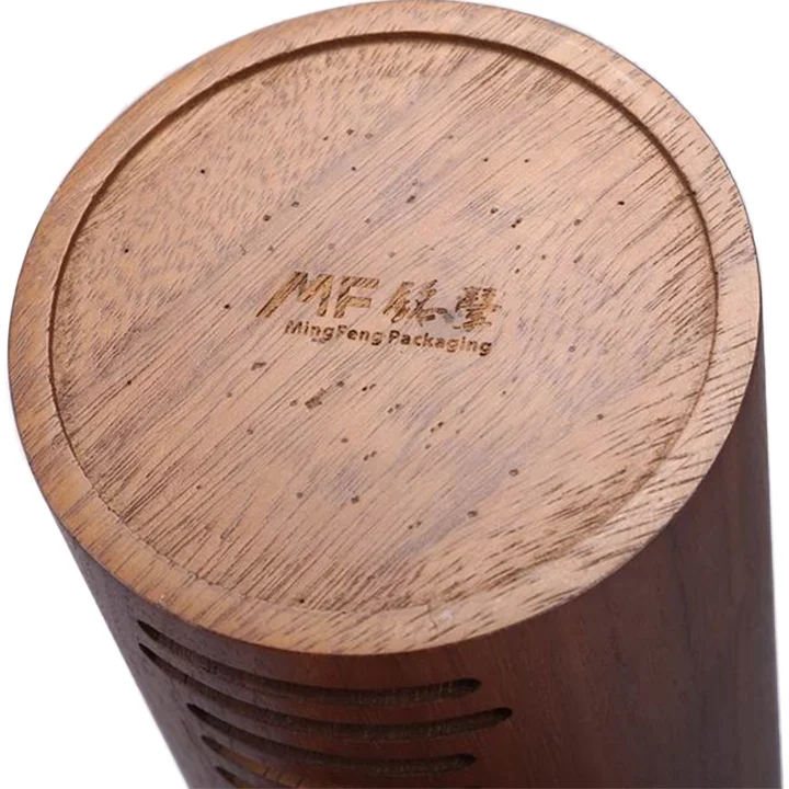 Factory OEM unique design hollow wooden box red wine collect box