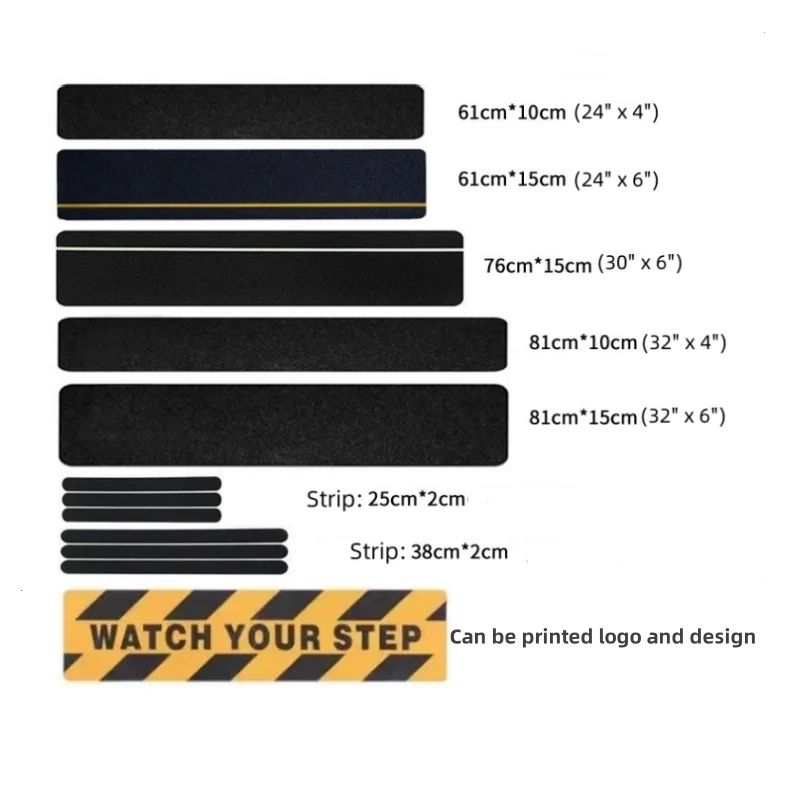 Stair Grip Skid Tread Safety Silicone Self Adhesive Walk Non-Slip Rubber Anti Slip Sticker Tape