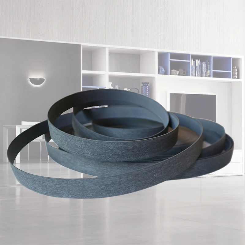 waterproof black cloth grain pvc edge banding for living room Non Glued PVC Edge Banding Wood Veneer Edge Trim