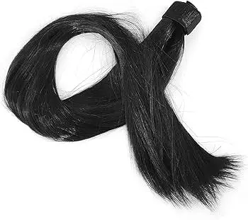 Synthetic Long Straight Ponytail Black Clip-in Ponytail Hair Extensions Heat Resistant Horse Tail for Black Woman